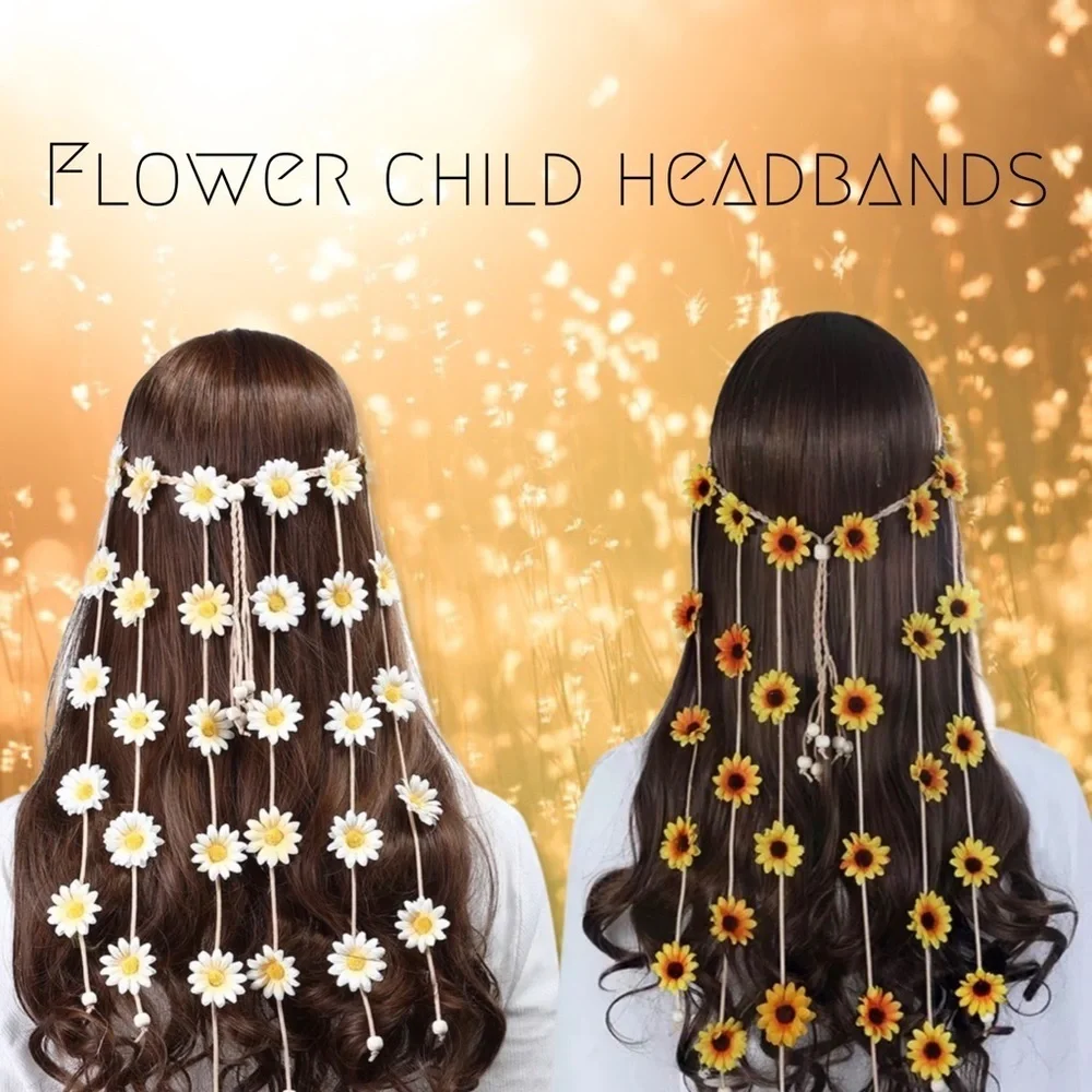 Flower Child Headband - Floral Headpiece in multiple color options. BRAND NEW!